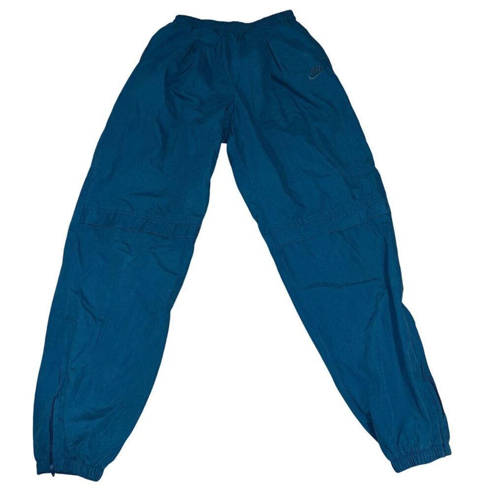 Vintage Nike Lined Sweatpants | Teal Green | High/Mid-Rise | Size Small